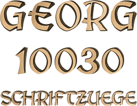 Schriftzüge zusammenhängend gegossen – Bild 2