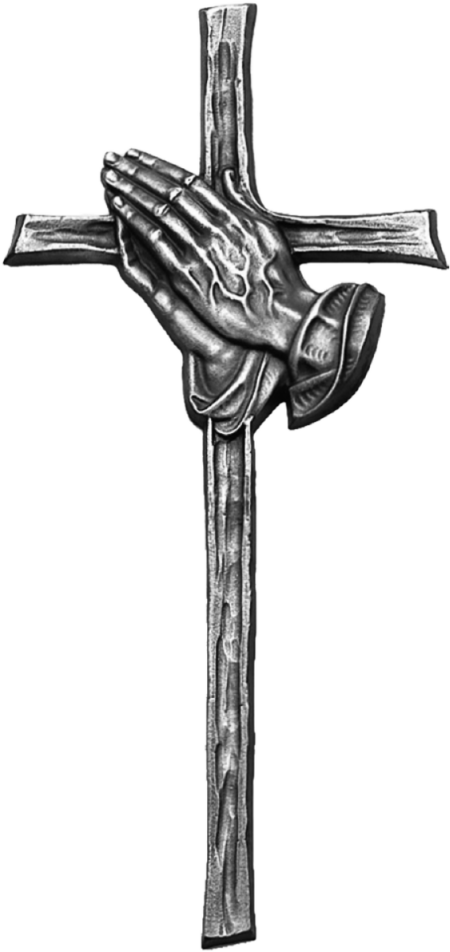 Cross with hands 40 x 23 cm - Image 2