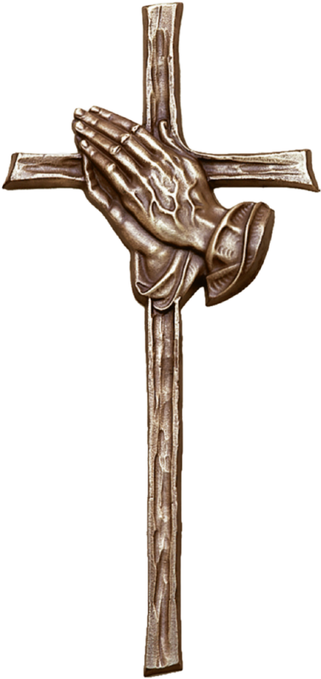 Cross with hands 40 x 23 cm