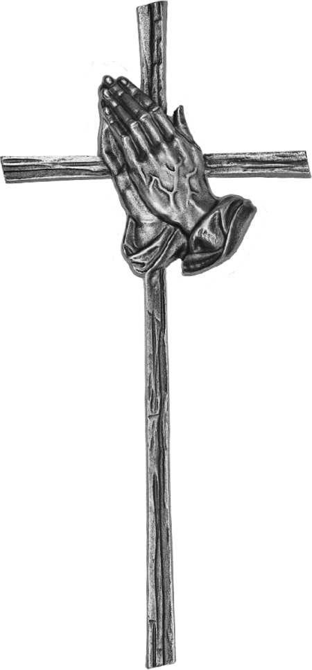 Croix avec mains 20 x 10 cm – Image 2