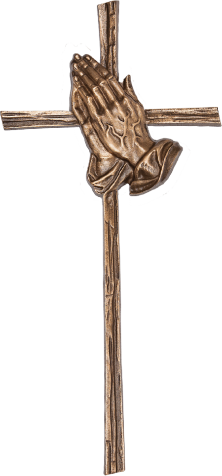 Croix avec mains 20 x 10 cm
