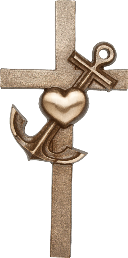 Cross - faith, love, hope 25 x 12 cm