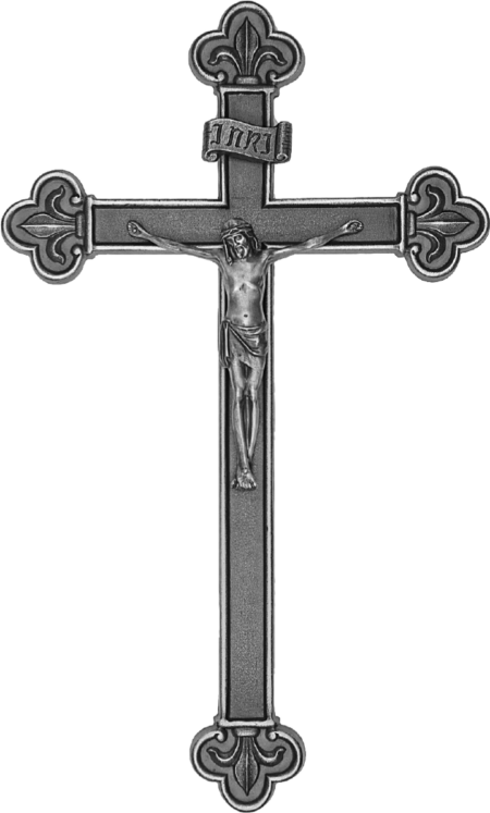Baroque-cross with Christ Nr. 61047 22 x 13 cm bronzebraun oder antikgrün - Image 3