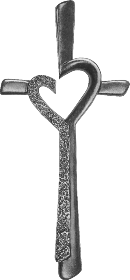Croix avec coeur 38 x 17 cm – Image 2
