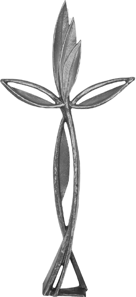 Leaf cross, double sided, freestanding 67 x 30 cm - Image 2