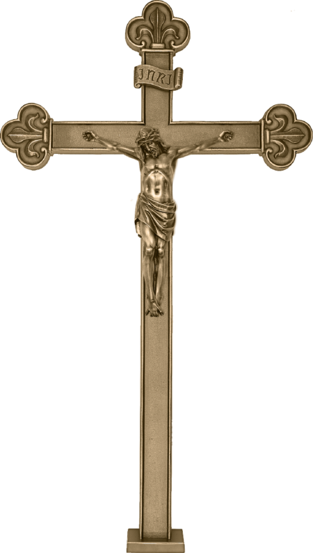 Croix stêle avec corps de christ no. 61051 60 x 36 cm alugrau oder colorier