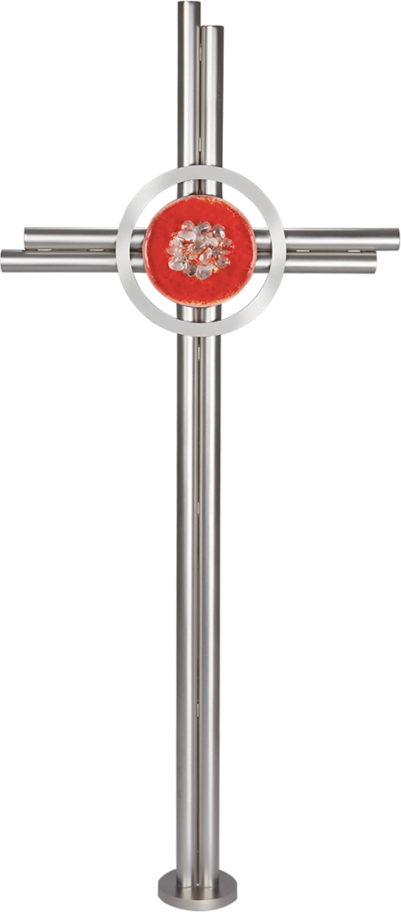 Kruis, staand met ruit rood/blauw/groen 50 x 16 cm