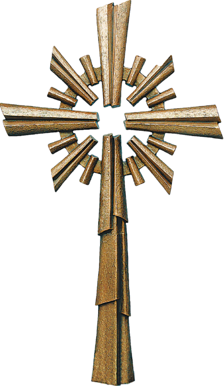 Standing cross 60 x 31 cm alugrau oder coloriert