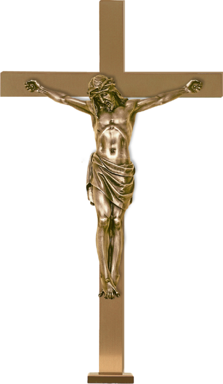 Stehkreuz rückseitig hohl mit Christuskörper Nr.