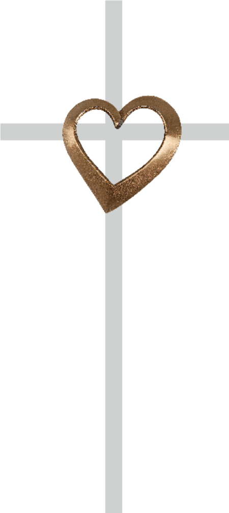 Kreuz mit Herz passend zur Schriftart