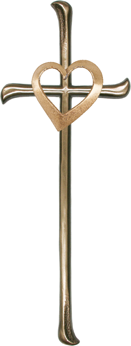 Kruis met hart bij onze letters Nr. 10037