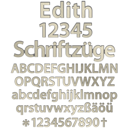 Schriftzüge/Einzelbuchstaben in Schriftart Nr.