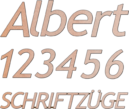 Letters aan elkaar/losse letters in lettertype no. 32039 "Albert"
