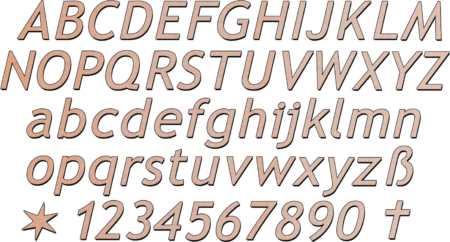 Letters aan elkaar/losse letters in lettertype no. 32039 "Albert" - Afbeelding 2
