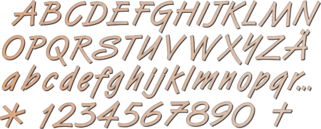 Letters aan elkaar/losse letters in lettertype no. 32040 "Laura" nur noch a - Afbeelding 2