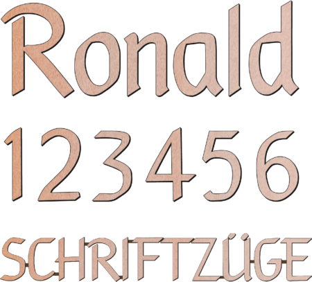 Letters aan elkaar/losse letters in lettertype no. 32041 "Ronald" - Afbeelding 3