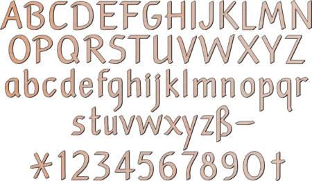 Letters aan elkaar/losse letters in lettertype no. 32041 "Ronald" - Afbeelding 4