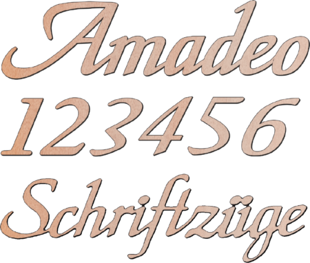 Strokes of letters or single letters in font no. 32042 "Amadeo"