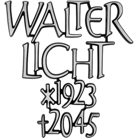 Schriftgitter "WALTER"-G-WELLE nur Großbuchstaben Oberfläche satiniert - d = 5