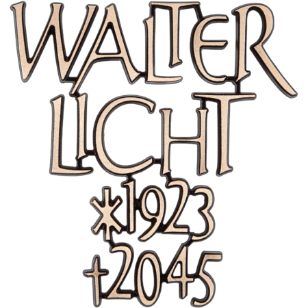 Schriftgitter "WALTER"-G-WELLE nur Großbuchstaben Oberfläche satiniert - d = 5 – Bild 3