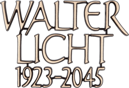 Schriftgitter "WALTER"-G-LINIE nur Großbuchstaben Oberfläche satiniert - d = 5