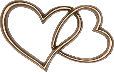Coeur double 8 x 5,5 cm