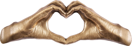 Heart out of hands 5 x 15 cm