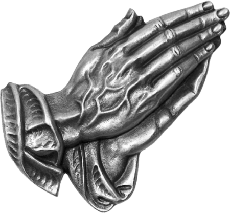 Praying hands left 9 x 6 cm - Image 4