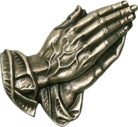 Praying hands left 9 x 6 cm - Image 3