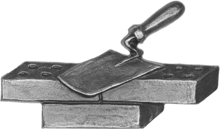 Trowel with 3 stones 14 x 8 cm - Image 2