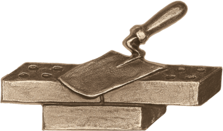 Trowel with 3 stones 14 x 8 cm