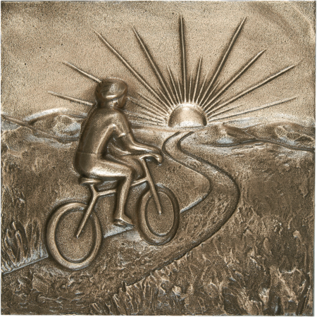 Motiveplate "Cyclist" h = 15 cm