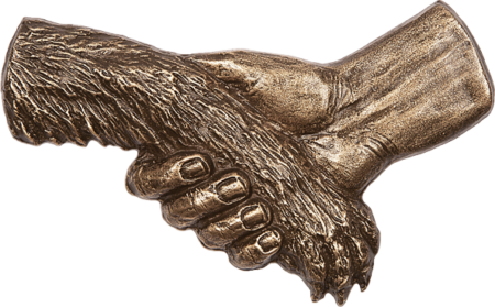 Hand with paw 12 x 7 cm