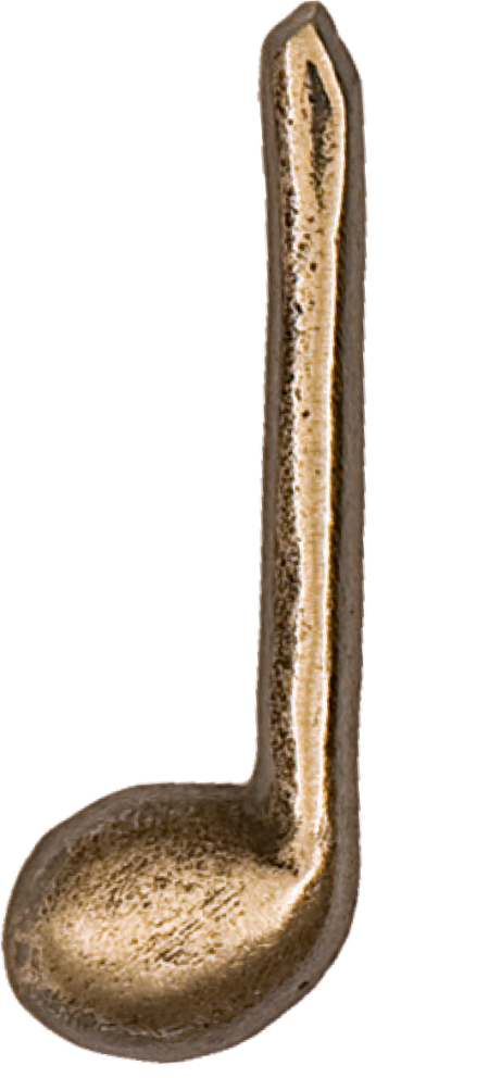 Muzieknoot A, B, C of D h = 5 cm