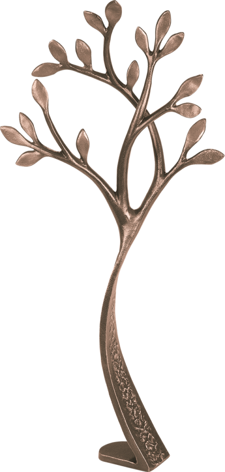 Tree fully sculpted h = 27 cm, 13 x 3 cm coloriert - Image 2