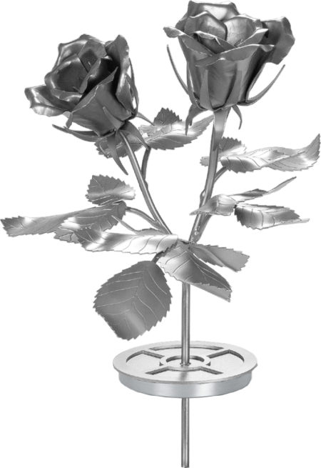 Rose ronde bosse pour vase no. 58508 h = 23 cm