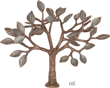 Tree fully sculpted h = 27 cm b = 38 cm t = 18 cm coloriert