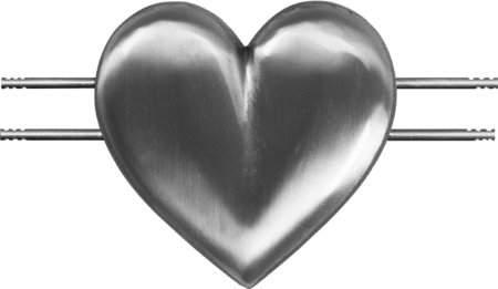 Coeur, ronde bosse, fixé de coté 11 x 12 x 3 cm – Image 2