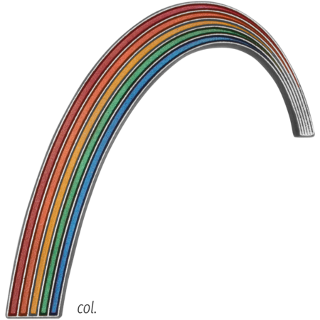 Arc en ciel, coloré relief 14 x 15 cm (freistehend doppelseitig NEU: 37252) – Image 2