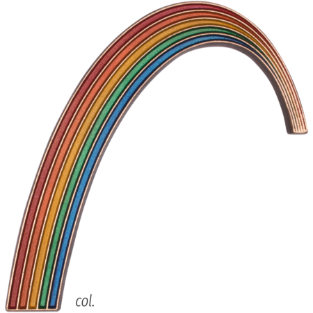 Arc en ciel, coloré relief 14 x 15 cm (freistehend doppelseitig NEU: 37252)