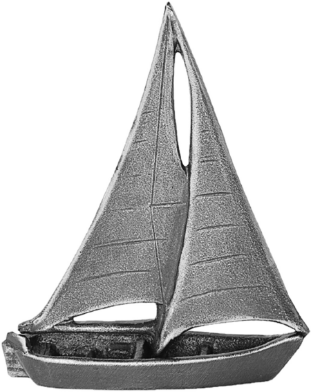 Sailboat fully sculpted, freestanding h = 12 cm, 10 x 2,5 cm - Image 2