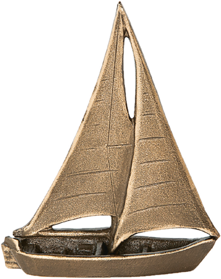 Sailboat fully sculpted, freestanding h = 12 cm, 10 x 2,5 cm