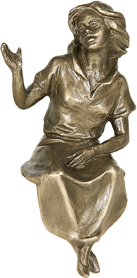 Sitting woman fully sculpted h = 15 cm, 8 x 8 cm