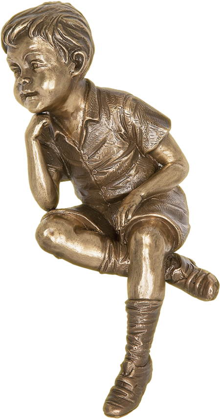 Sitting boy fully sculpted h = 30 cm, 15 x 16 cm