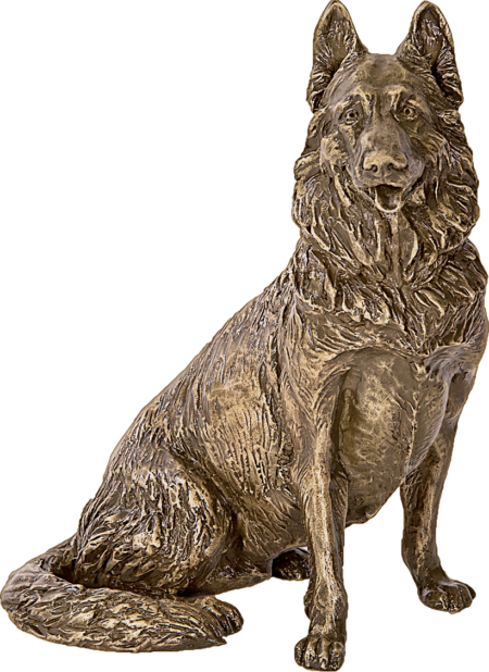 Chien de berger sitzend 21 x 16 x 12 cm