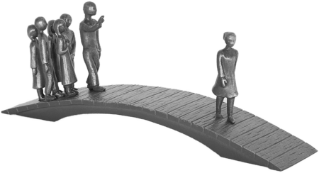 Brug met mensen, volplastisch 3 x 25 x 6 cm mit Personen - Afbeelding 2