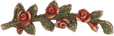 Branche de roses colorée 6 x 2 cm