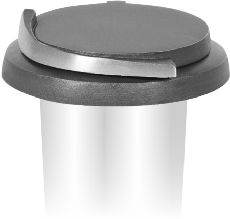 Vase escamotable avec couvercle intérieur et tube protectrice d = 12 cm, h = – Image 2