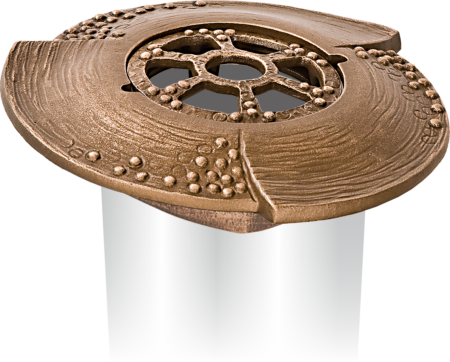 Vase escamotable avec intérieur et tube protectrice d = 23 cm, h = 2 cm