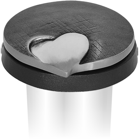 Vase escamotable avec couvercle avec coeur intérieur et tube protectrice h = – Image 3